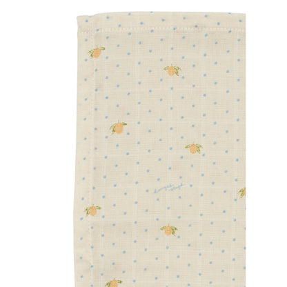 Konges Sløjd Muslin Cloths, Organic Muslin, 3-Pack - Lemon Dot
