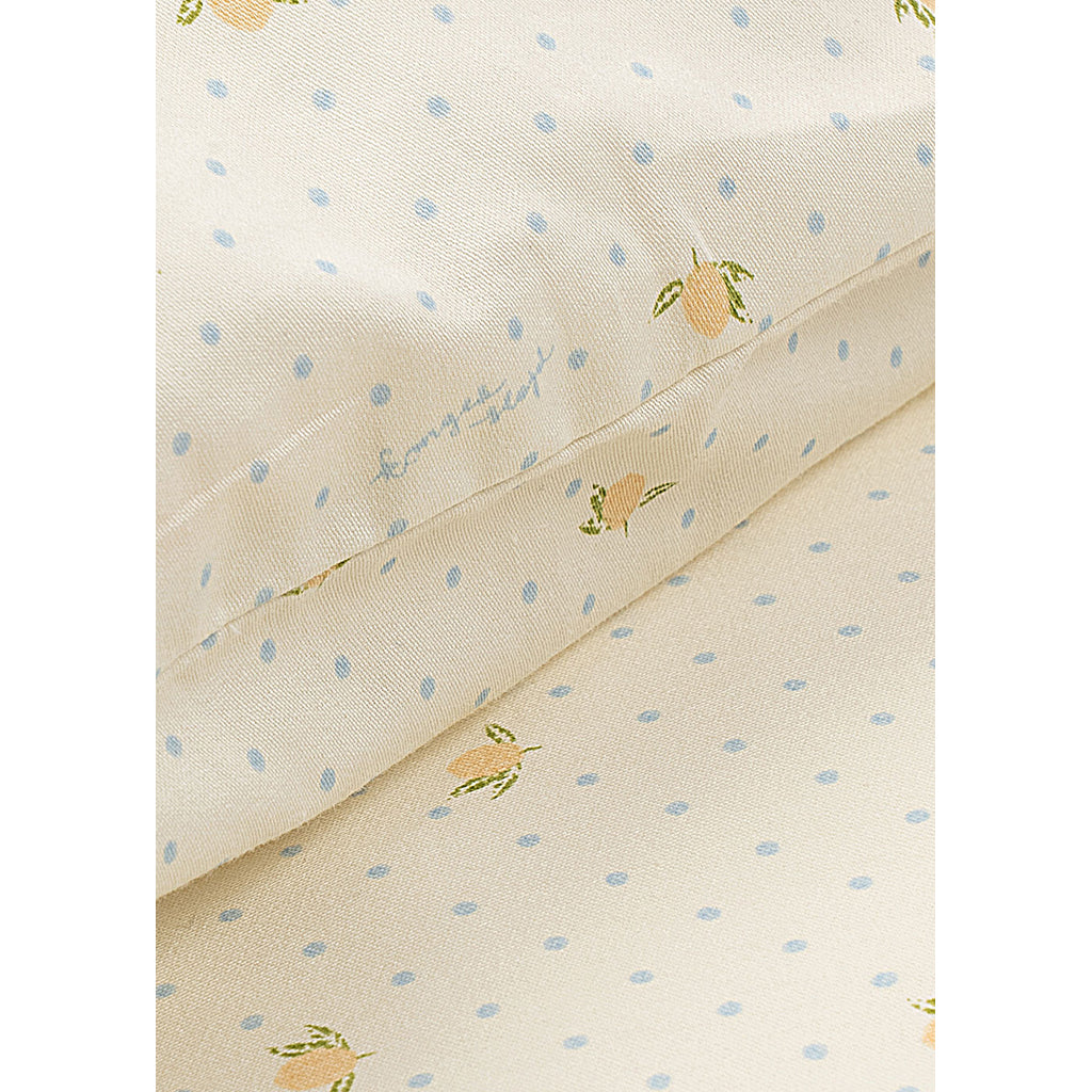 Konges Sløjd Adult Bedding Set, Organic GOTS Certified – Lemon Dot