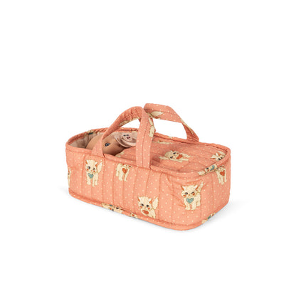 Konges Sløjd Cattie Doll Set with Baby Doll and Carrier, Ciao Miao Rose