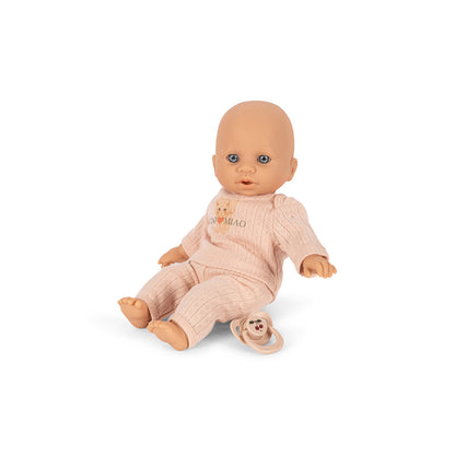 Konges Sløjd Cattie Doll Set with Baby Doll and Carrier, Ciao Miao Rose