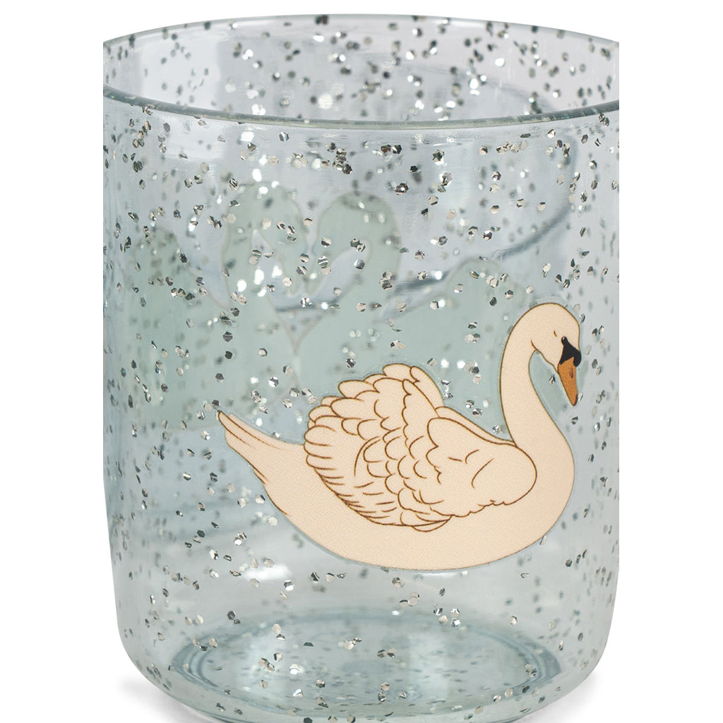Konges Sløjd Dinner Set, 3 Pieces - Sparkling Swan Blue