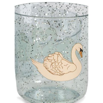 Konges Sløjd Dinner Set, 3 Pieces - Sparkling Swan Blue