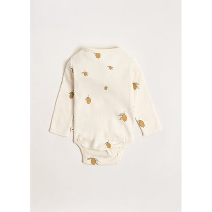 Konges Sløjd bodystocking, Newborn, Lemon - Str. 0-6 mdr.