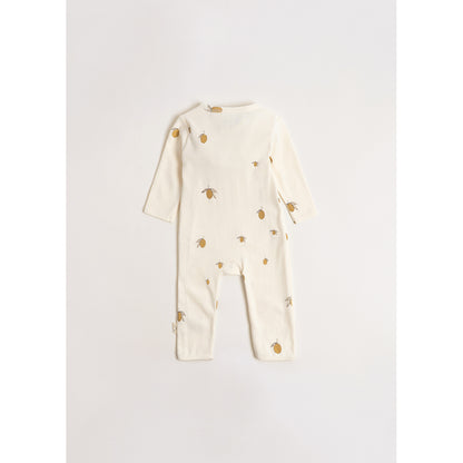Konges Sløjd Newborn Onesie bodystocking, Lemon - str. 0-6 mdr.