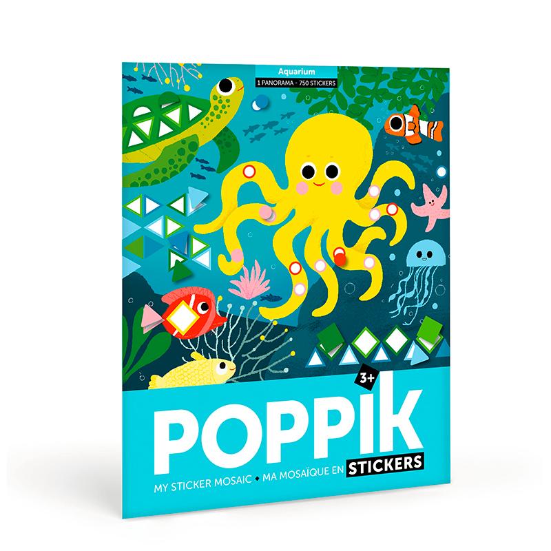 Poppik Paper Sticker Mosaic Poster with 750 Stickers – Aquarium