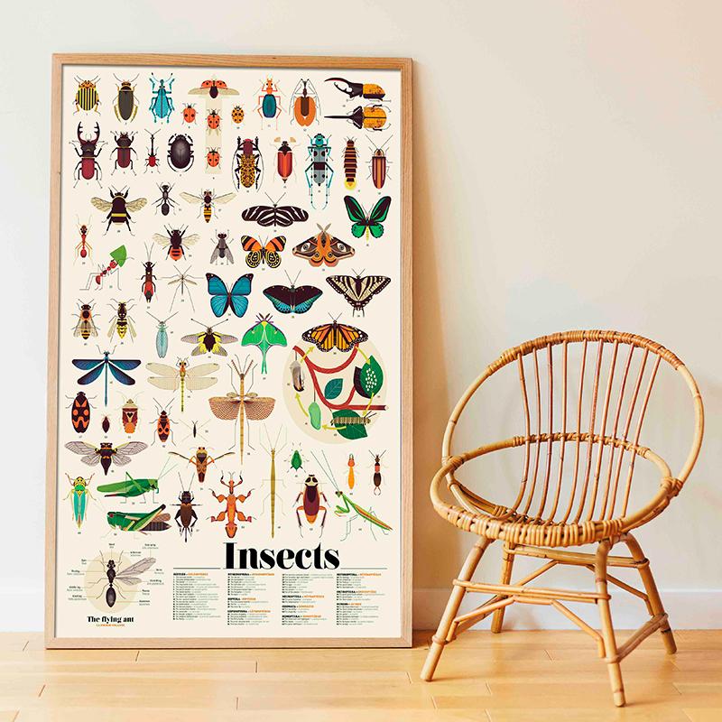 Poppik Paper Sticker Mosaic, Poster and 44 Stickers - Insects