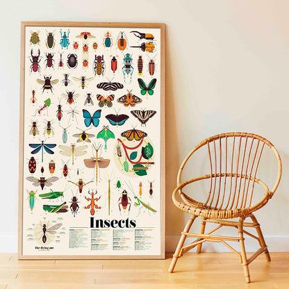 Poppik Paper Sticker Mosaic, Poster and 44 Stickers - Insects