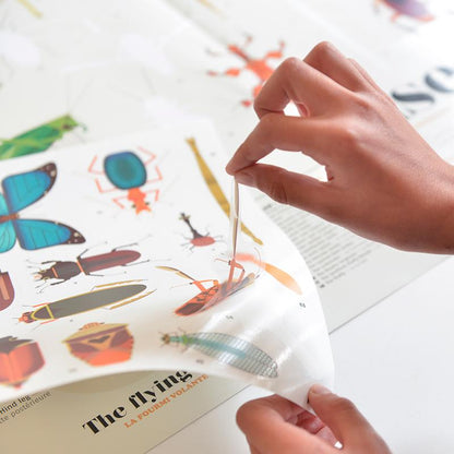 Poppik Paper Sticker Mosaic, Poster and 44 Stickers - Insects
