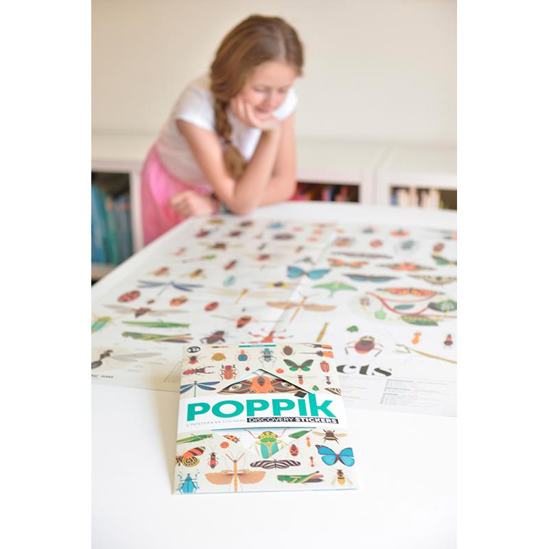 Poppik Paper Sticker Mosaic, Poster and 44 Stickers - Insects