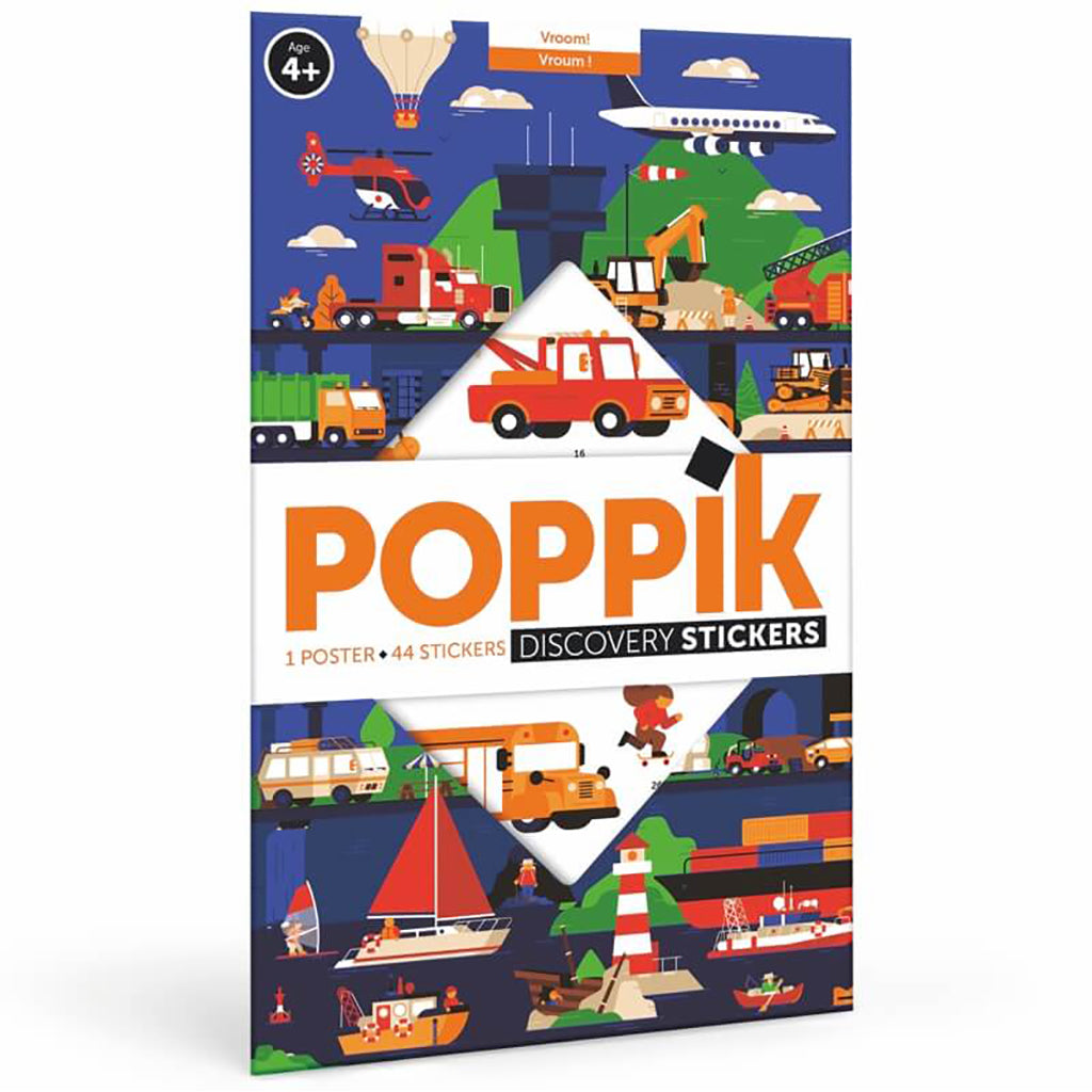 Poppik Sticker Mosaic in Paper, Poster and 44 Stickers - Vehicles