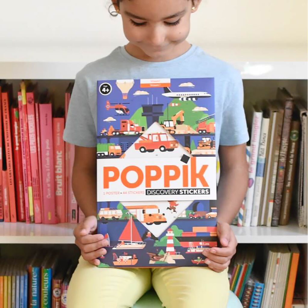 Poppik Sticker Mosaic in Paper, Poster and 44 Stickers - Vehicles