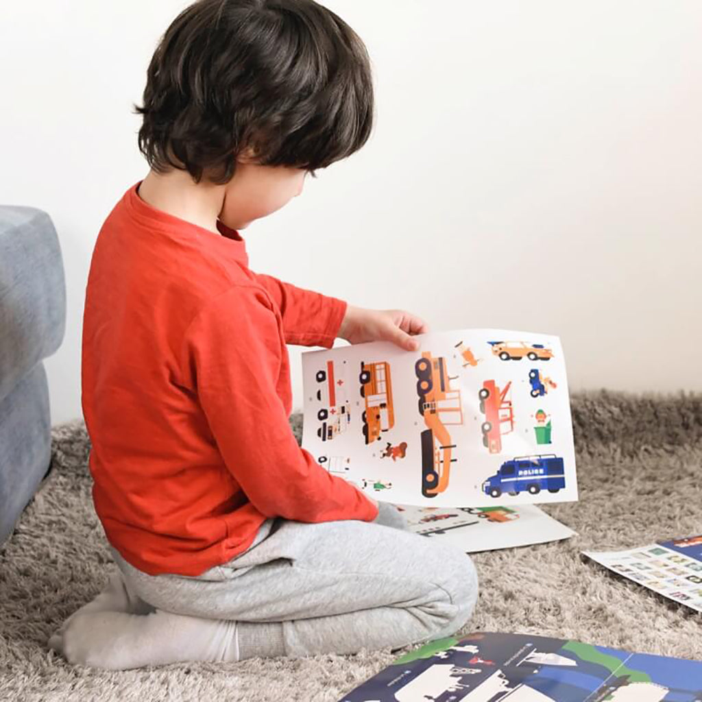 Poppik Sticker Mosaic in Paper, Poster and 44 Stickers - Vehicles