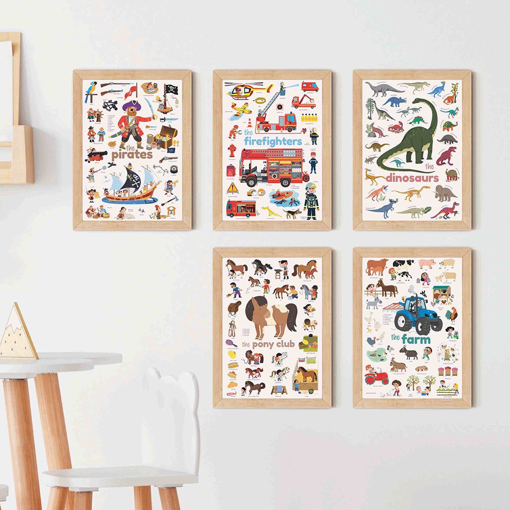 Poppik Sticker Mosaic in Paper, Poster with 27 Stickers - Pony Club