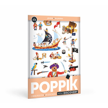 Poppik Paper Sticker Mosaic, Mini Poster and 30 Stickers – Pirate