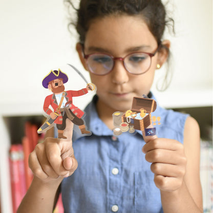 Poppik Paper Sticker Mosaic, Mini Poster and 30 Stickers – Pirate