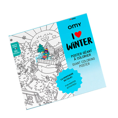 Omy Large Coloring Poster, 70 x 100 cm - I Love Winter