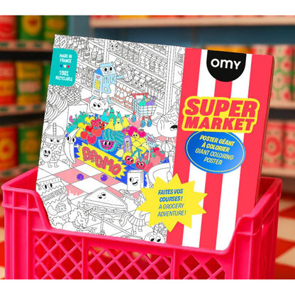 Omy Large Poster for Coloring, Supermarket