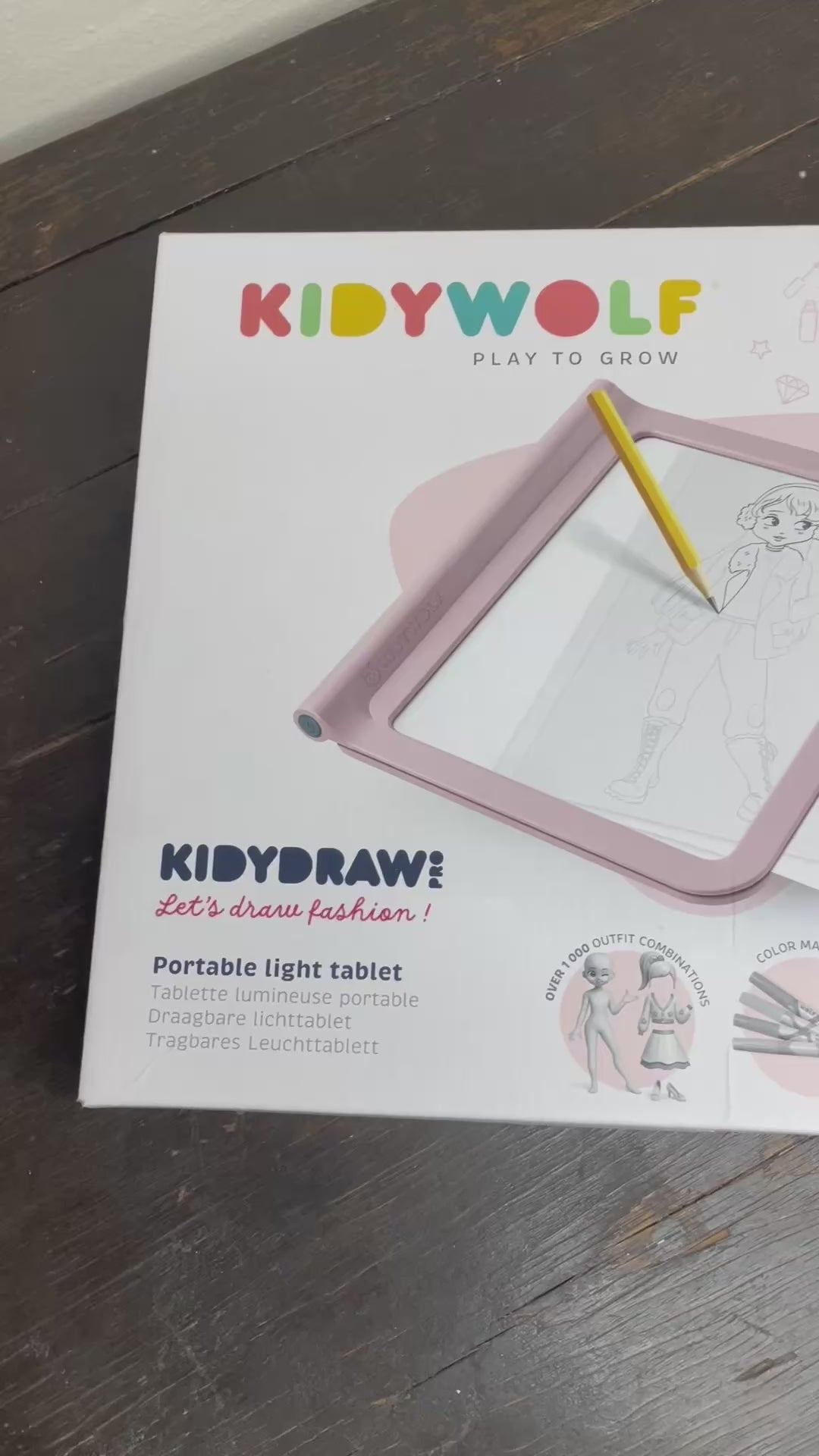 Kidydraw Pro, Light-Up Drawing Board, Fashion