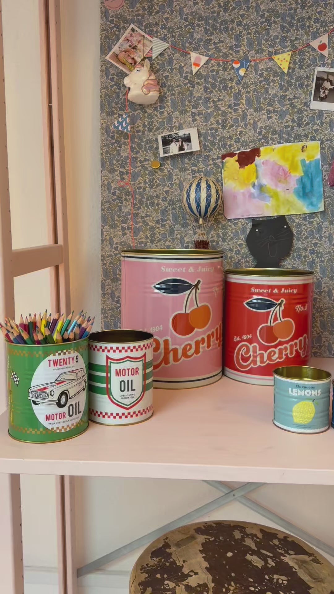 Rex London Mini Metal Storage Tins, Set of 2 - Lemons and Harissa