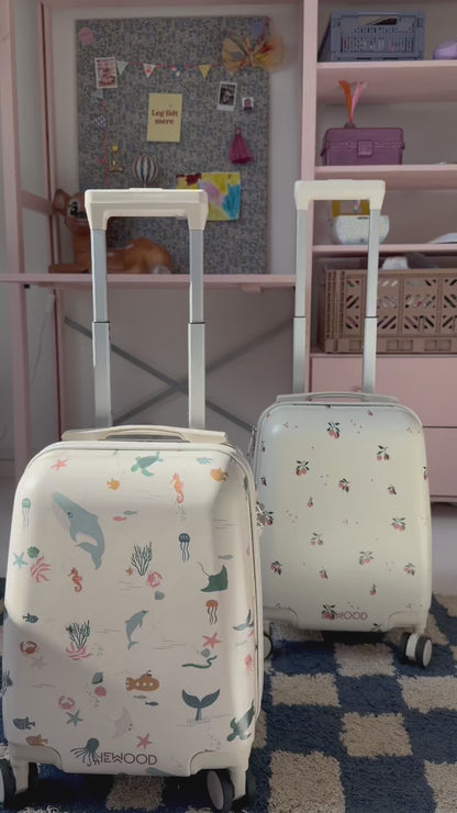 Liewood Norelle Hardcase Suitcase, Peach/Sea Shell