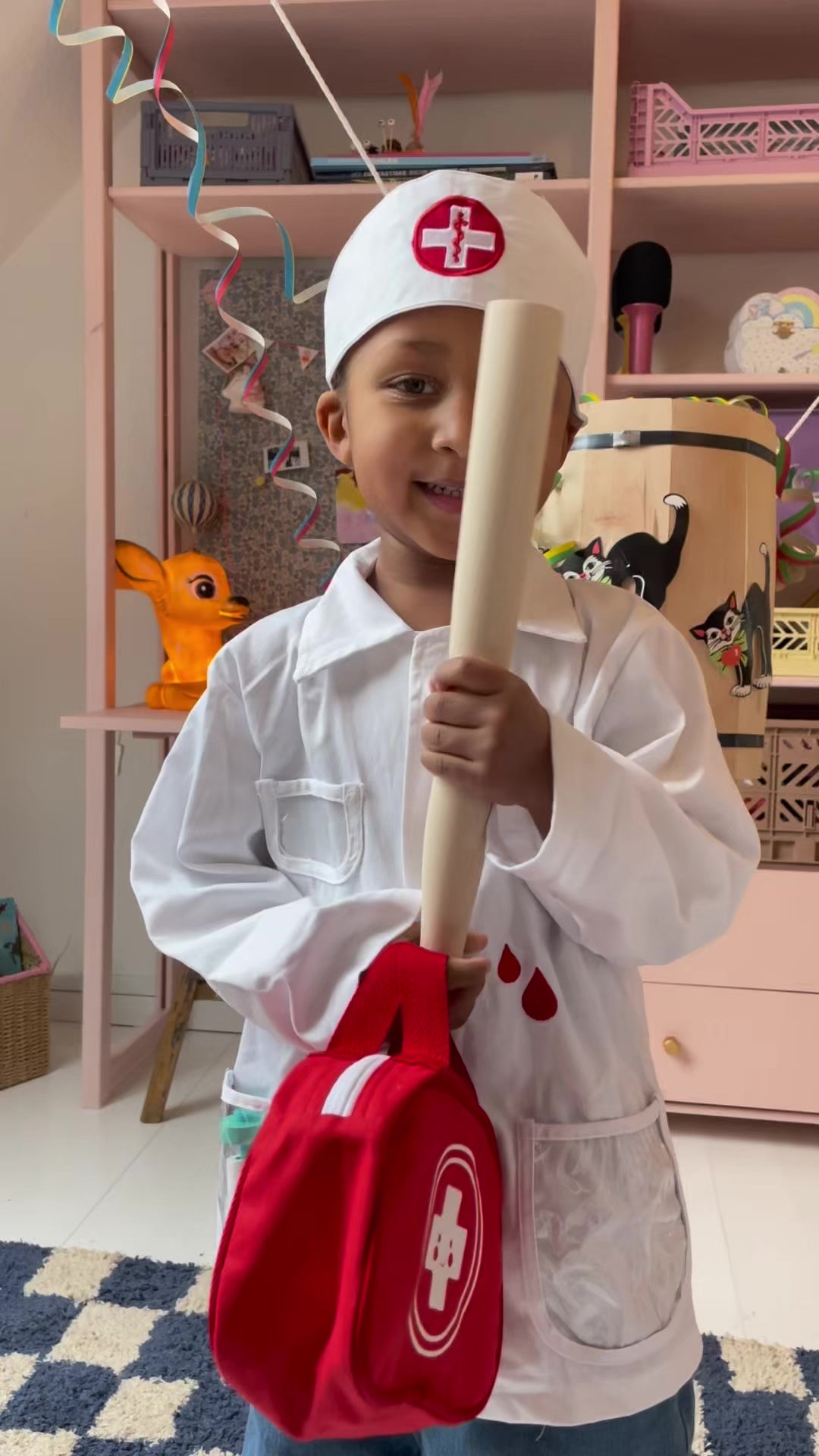 Small Wooden Fastelavn Barrel Set, 35 cm – For ages 4-7