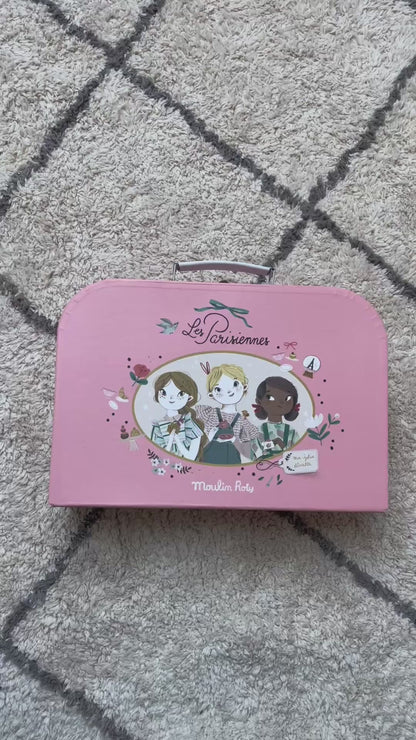 Moulin Roty kuffert med tesæt, 14 dele - Les Parisiennes