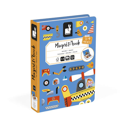 Janod Magnet Book – 50 Magnets – Race Cars