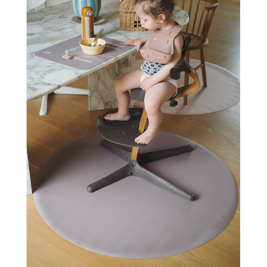 Noui Noui Round Floor Mat and Chair Protector - Cocoa