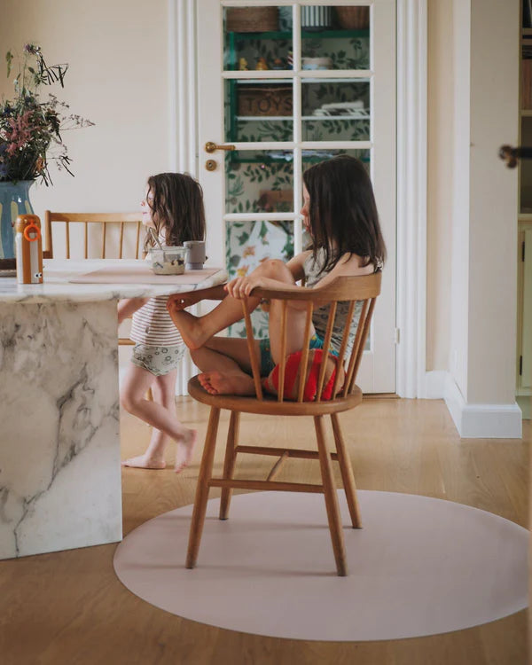 Noui Noui Floor Mat, Round Chair Mat - Nude