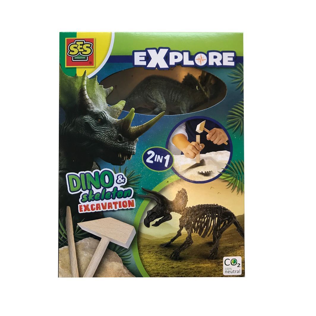 SES Creative, Explore, Udhug - Triceratops og skelet