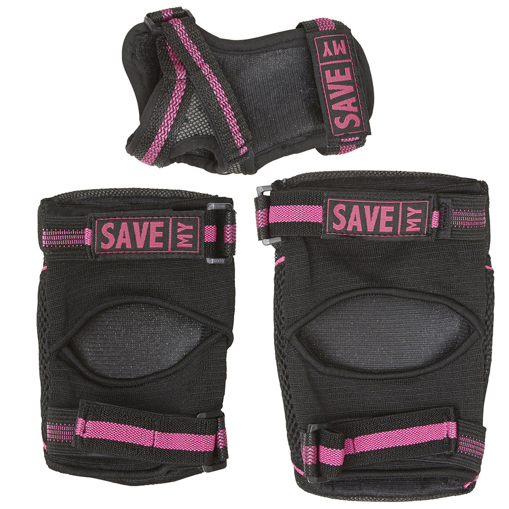 Save My Bones, Protective Gear for Roller Skating, Pink - Size XS-M