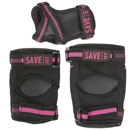 Save My Bones, Protective Gear for Roller Skating, Pink - Size XS-M