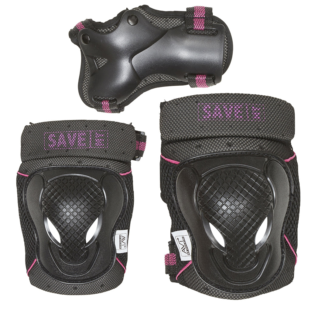Save My Bones, Protective Gear for Roller Skating, Pink - Size XS-M