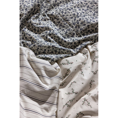 Sebra Baby Bedding, Organic - Blue Olive