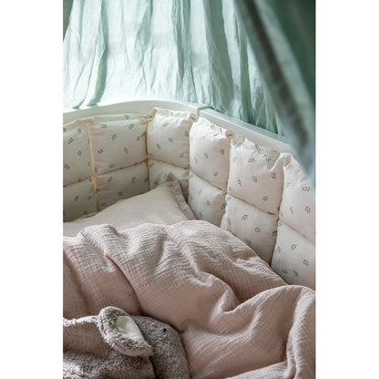 Sebra Bed Bumper, Kapok, Sophora Leaves - Beige