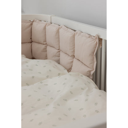 Sebra Baby Bumper, Kapok, Half Length - Birchbark Rose