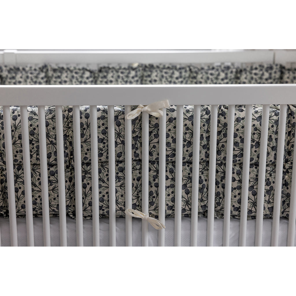 Sebra Bed Bumper, Kapok - Blue Olive