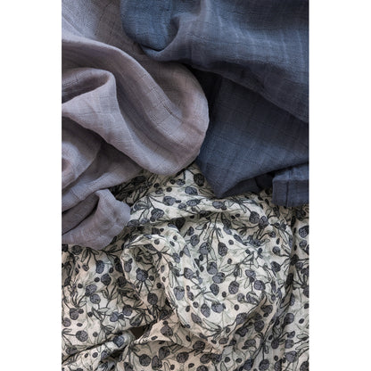 Sebra Fabric Cloths, Set of 3 - Blue Olive, Forest Lake Blue