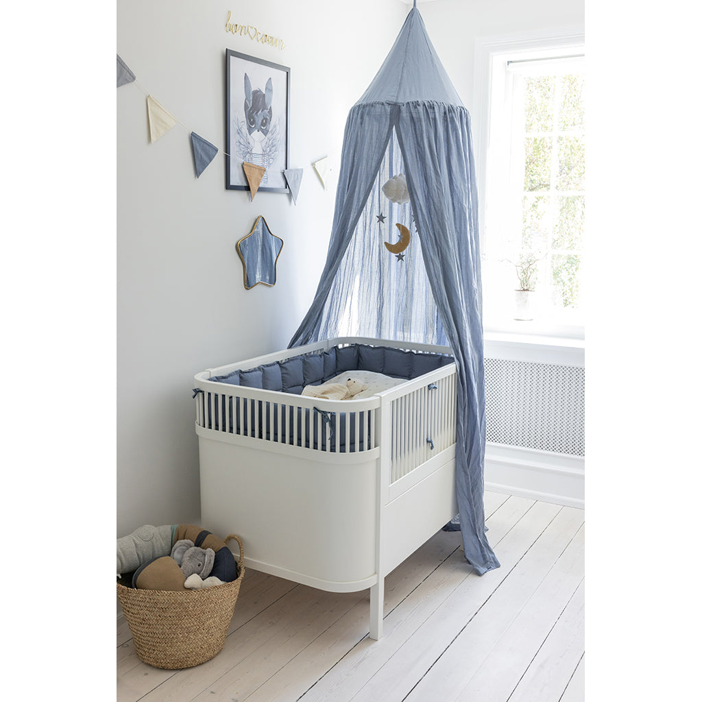 Sebra Bed Canopy, Dobby Weave – Forest Lake Blue