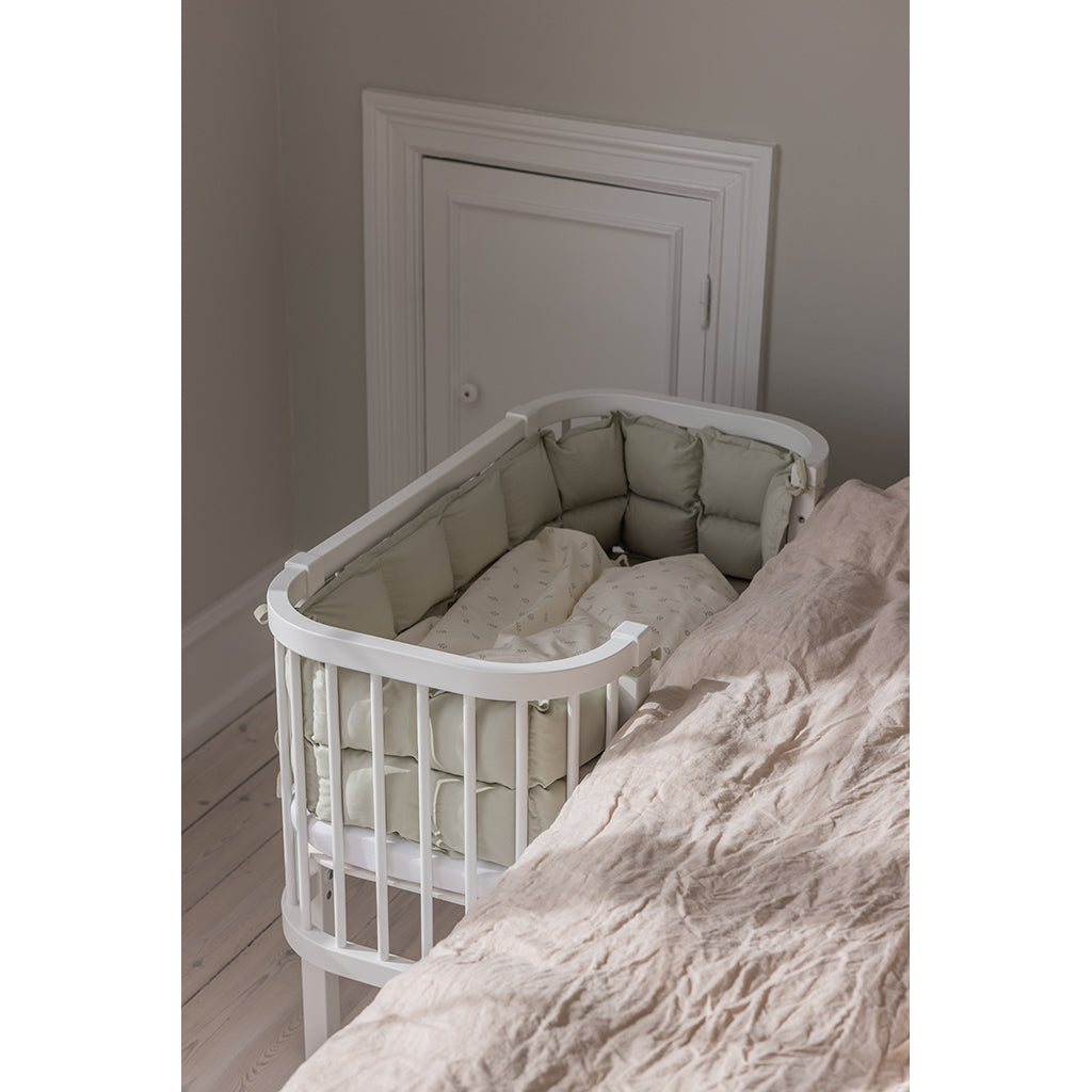 Sebra Baby Cot, Bedside Crib – Classic White