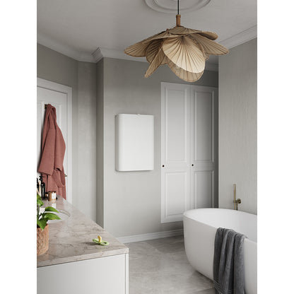 Sebra Wall-Mounted Changing Table in Wood, Classic White