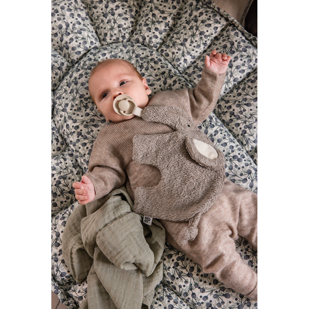 Sebra Cuddle Cloth and Pacifier Holder - Gray Elephant