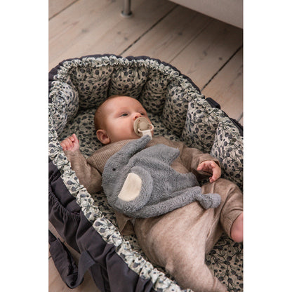 Sebra Comfort Blanket and Pacifier Holder - Light Blue Elephant