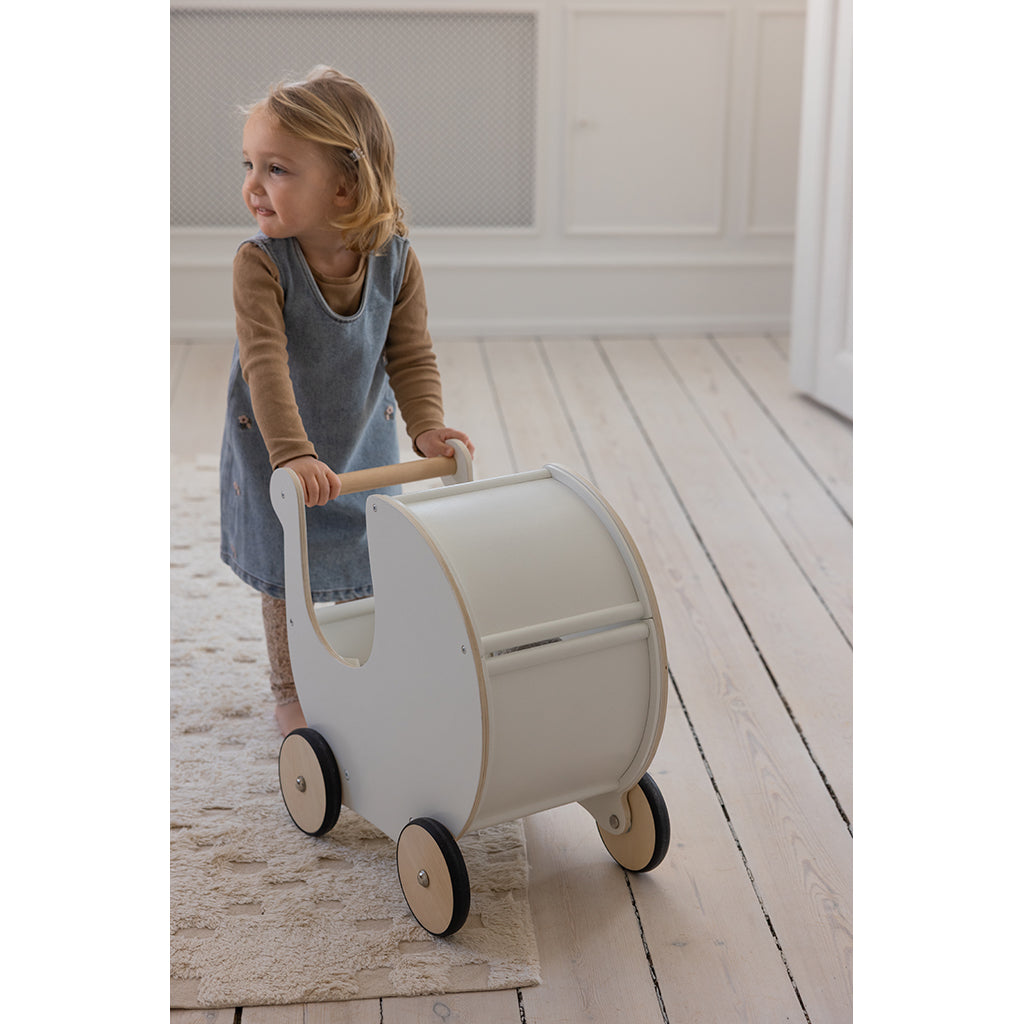 Sebra Wooden Doll Pram, White
