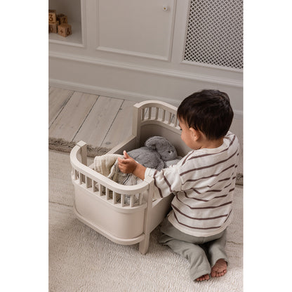 Sebra Doll Bed + Mattress, Birchbark Rose