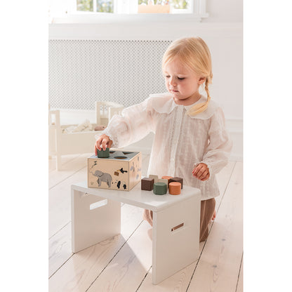 Sebra Wooden Stool - Classic White