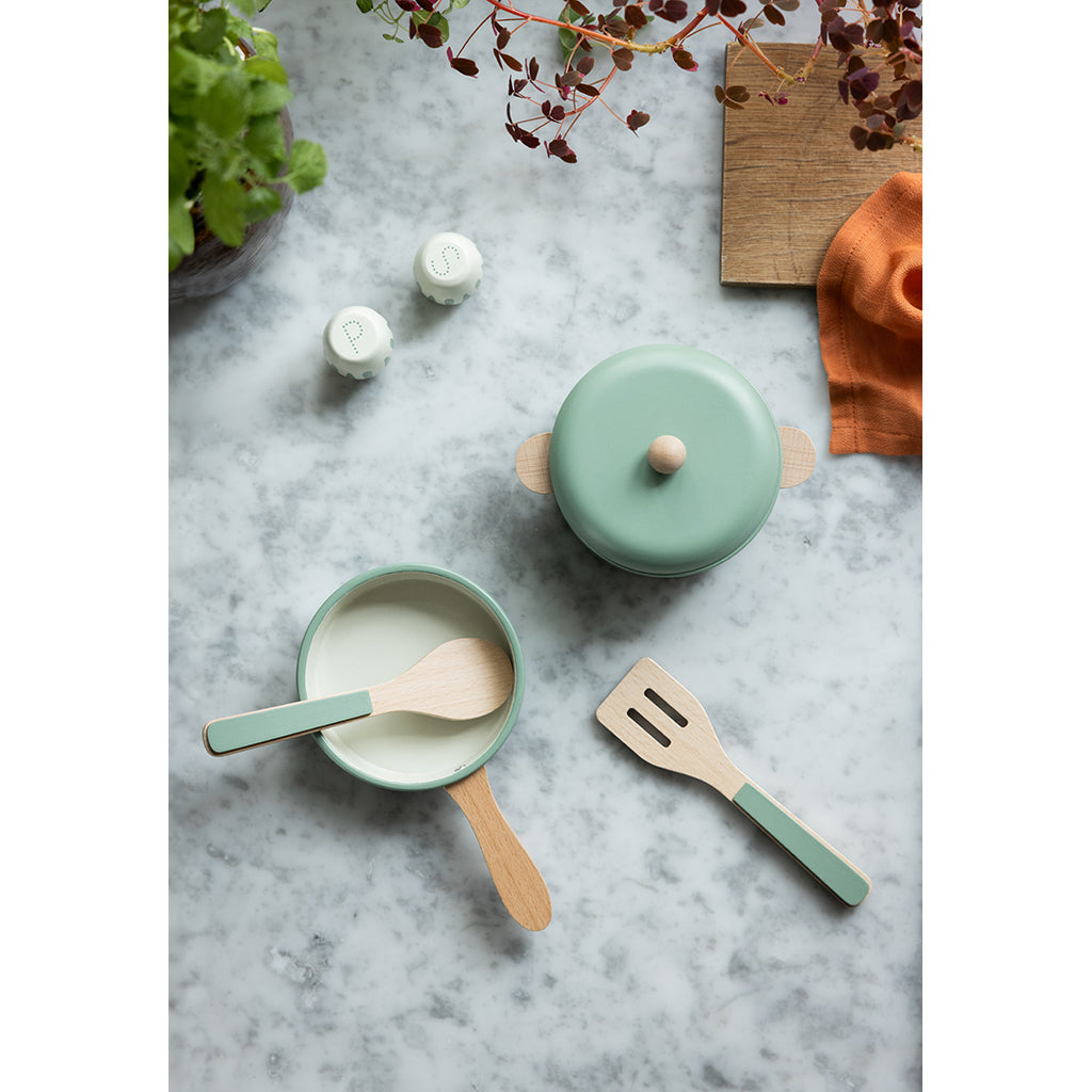 Sebra Wooden Kitchenware, Pot and Pan Set