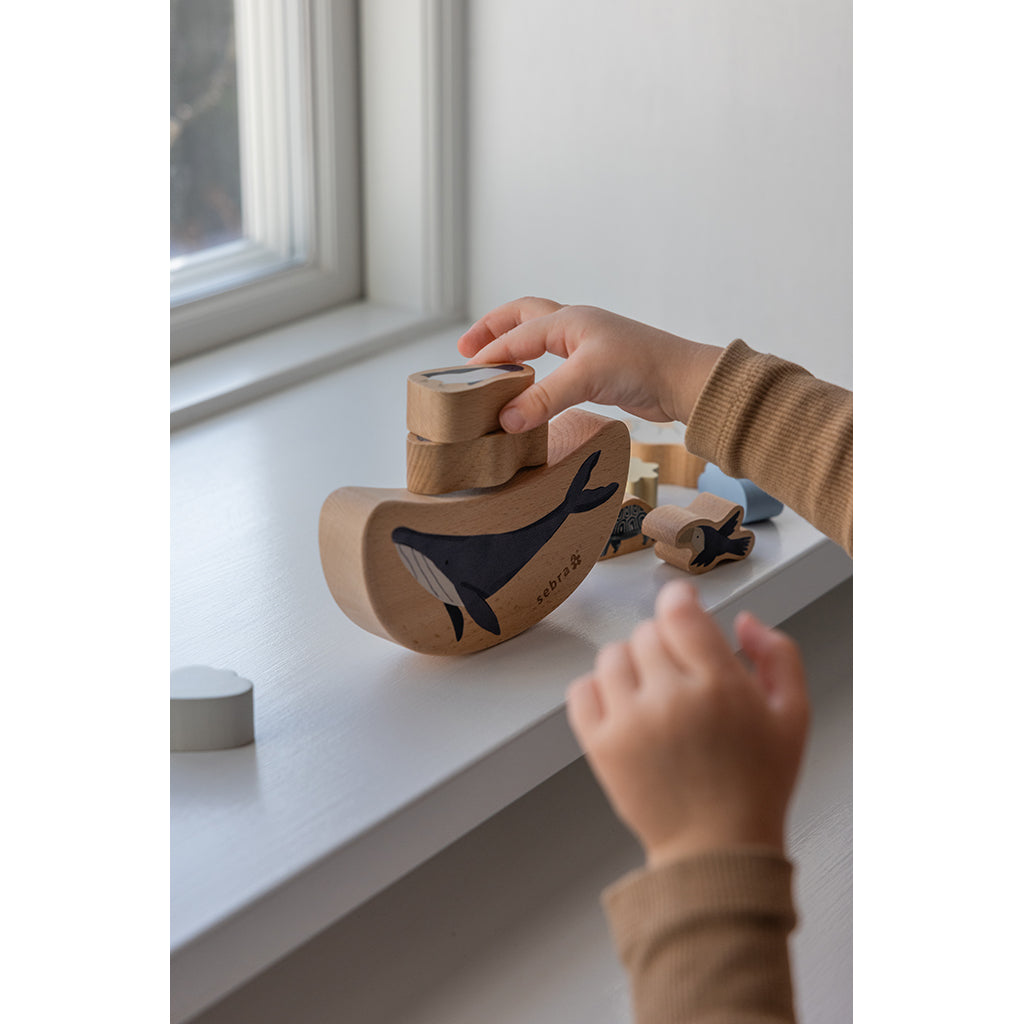 Sebra Balance Game, Animal Blocks in Wood, World of Sebra