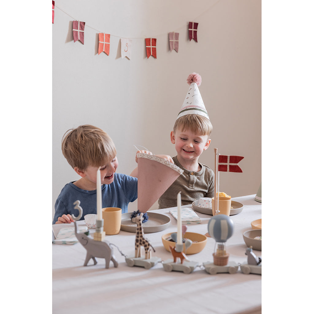 Sebra Birthday Table Flag, Wood