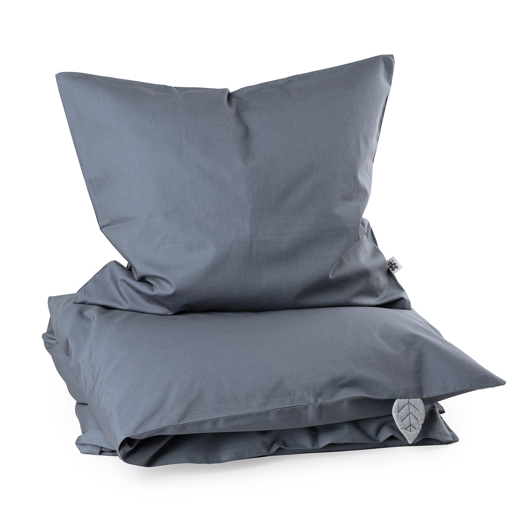 Sebra Junior Bedding, Organic - Forest Lake Blue